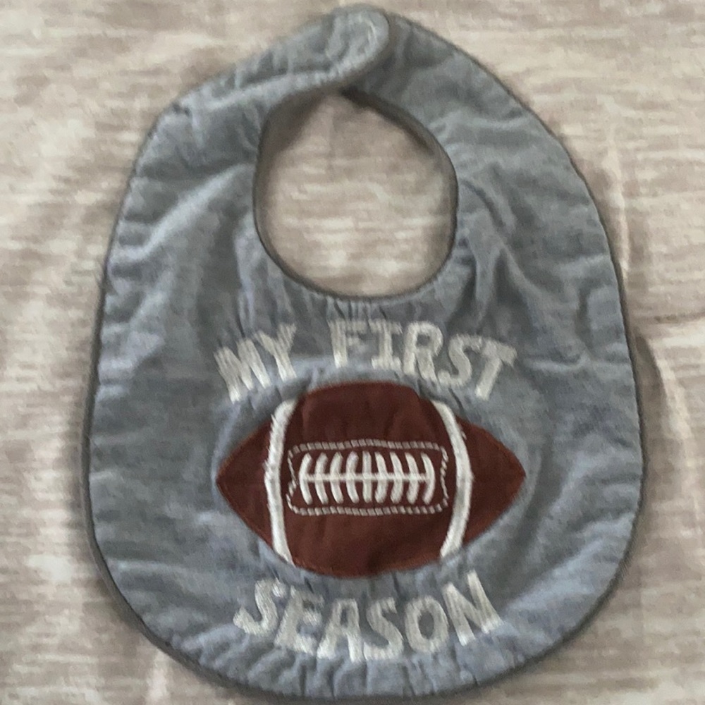 My First Football Season Velcro Bib